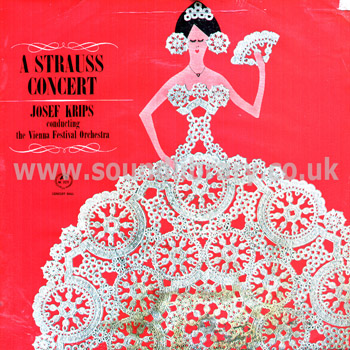 Josef Krips Conducts Strauss Vienna Festival Orchestra UK LP Concert Hall M. 2271 Front Sleeve Image