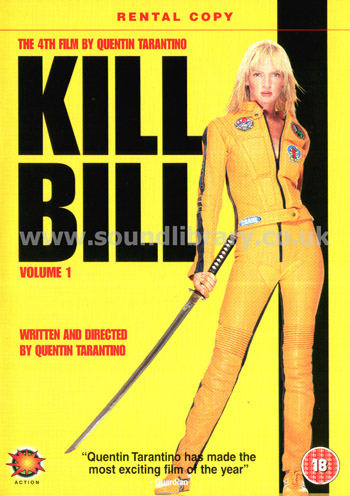 Kill Bill Volume 1 Quentin Tarantino Region 2 PAL DVD Miramax RD881275 Front Inlay Sleeve