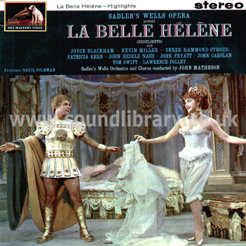 La Belle Helene (Highlights) Joyce Blackham  UK Issue Stereo LP HMV CSD 1505 Front Sleeve Image