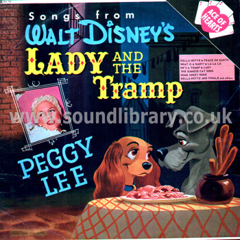 Songs From Walt Disney's Lady And The Tramp Peggy Lee UK Issue LP Ace of Hearts AH 70 Front Sleeve Image