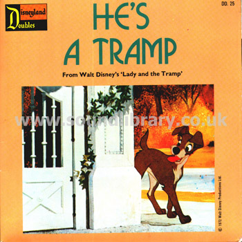 The Siamese Cat Song, He's A Tramp Peggy Lee, Sonny Burke UK Issue 7" DD 25 Front Sleeve Image
