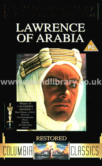 Lawrence Of Arabia Peter O'Toole VHS PAL Video Columbia Tristar Home Video CVR 32058 Front Inlay Sleeve