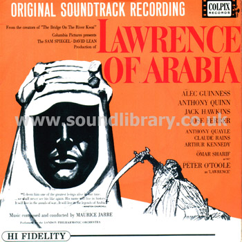 Lawrence Of Arabia Maurice Jarre UK Issue Mono 7" EP Colpix PXE 300 Front Sleeve Image
