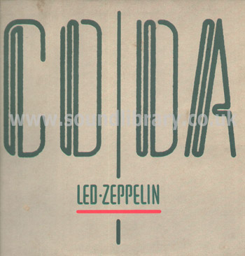 Led Zeppelin Coda UK Issue 8 Track Stereo LP In Gatefold Sleeve Swan Song A 0051 Front Sleeve Image