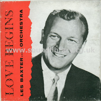 Les Baxter and His Orchestra Love Begins UK Issue Reel World Record Club TT 329 Front Box Image