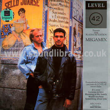 Level 42 The Platinum Edition Megamix Spain Issue Stereo 12" Polydor 887 309-1 Front Sleeve Image