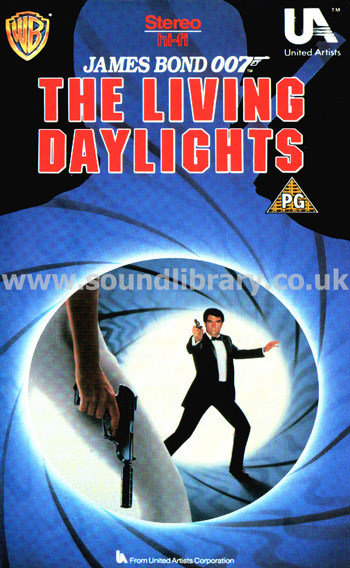 The Living Daylights James Bond VHS PAL Video Warner Home Video PES 35062 Front Inlay Sleeve
