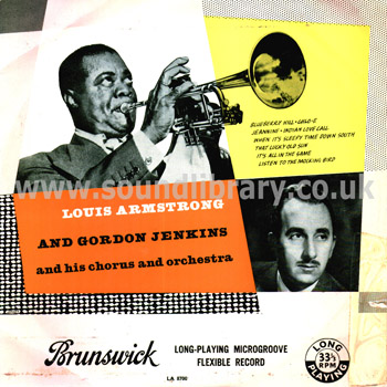 Louis Armstrong & Gordon Jenkins Chorus and Orchestra UK 10" LP Brunswick LA 8700 Front Sleeve Image