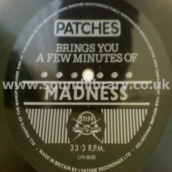 Madness Patches Brings You A Few Minutes Of Madness UK Issue 7" Flexi Disc Label Image