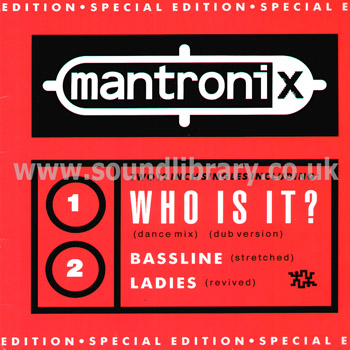 Mantronix Who Is It? UK Issue Stereo 2 x 12" 10 Records TEN X 137 Front Sleeve Image