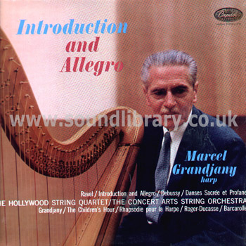 Marcel Grandjany Introduction And Allegro UK Issue LP Capitol P 8492 Front Sleeve Image