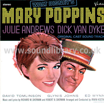Mary Poppins Julie Andrews UK Issue Stereo Soundtrack LP Buena Vista BVS4026 Front Sleeve Image