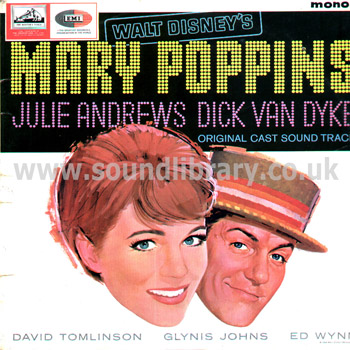 Mary Poppins Original Cast Soundtrack UK Issue Mono LP HMV CLP 1794 Front Sleeve Image
