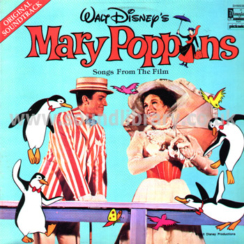 Mary Poppins Julie Andrews UK Issue Stereo Soundtrack LP Disneyland (Pickwick) SHM938 Front Sleeve Image
