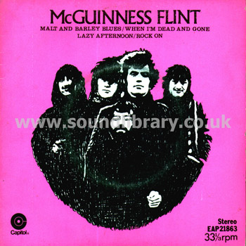 McGuinness Flint When I'm Dead And Gone Malaysia Hong Kong 7" EP Capitol EAP-21863 Front Sleeve Image