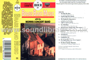 Morris Concert Band An Hour of Brass Band Music UK Issue Stereo MC EMI HR 8145 Front Inlay Image