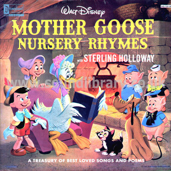 Sterling Holloway Rica Moore Mother Goose Nursery Rhymes UK LP Disneyland DQ 1211E Front Sleeve Image