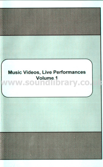 Music Videos, Live Performances Volume 1 VHS PAL Video Front Inlay Sleeve