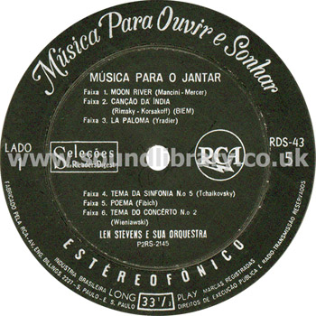 Musica Para Ouvir e Sonhar Brazil Stereo 10LP Box Set Reader's Digest (RCA) RDS-43 Label Image Side 9