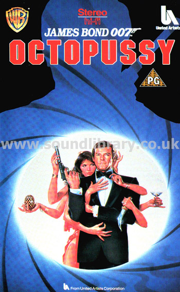 Octopussy James Bond Roger Moore VHS PAL Video Warner Home Video PES 99212 Front Inlay Sleeve