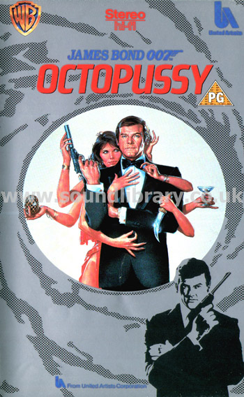 Octopussy James Bond Roger Moore VHS PAL Video Warner Home Video PEV 99212 Front Inlay Sleeve
