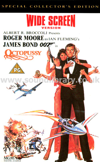 Octopussy James Bond Roger Moore VHS PAL Video MGM/UA Home Video S051640 Front Inlay Sleeve