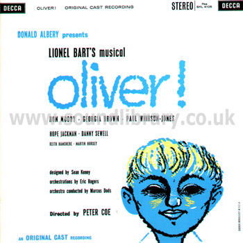 Oliver! Ron Moody Georgia Brown UK Issue Stereo LP Decca SKL 4105 Front Sleeve Image