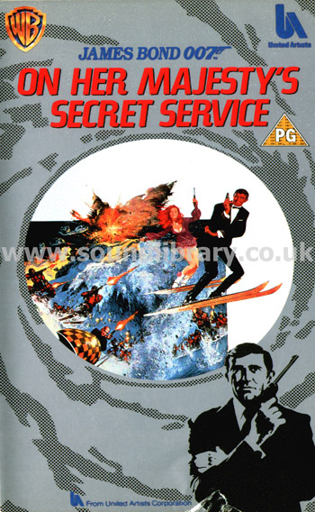 On Her Majesty's Secret Service George Lazenby VHS Video Warner Home Video PES 99211 Front Inlay Sleeve