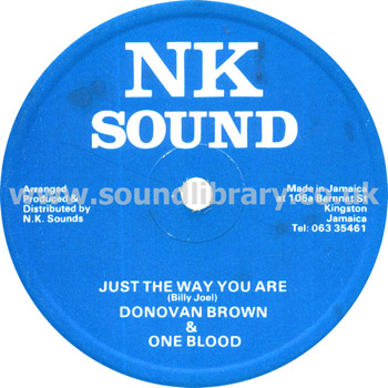 Donovan Brown Just The Way You Are Jamaica Issue 12" NK Sound Label Image