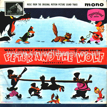 Peter And The Wolf Sterling Holloway UK Issue Coloured Vinyl 7" EP HMV 7EG 8824 Front Sleeve Image