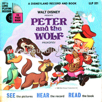 Peter And The Wolf John Witty UK Issue G/F Sleeve 7" EP Disneyland LLP 321 Front Sleeve Image