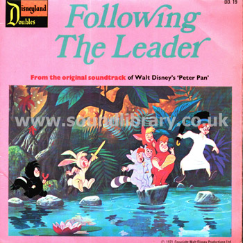 Peter Pan Following The Leader / You Can Fly UK Issue 7" Disneyland Doubles DD 19 Front Sleeve Image