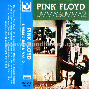Pink Floyd Ummagumma Vol. 2 Italy Issue Stereo MC Harvest 3C 244 04223 Front Inlay Card