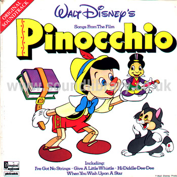 Pinocchio - Original Soundtrack Unknown - Not Stated UK Issue Mono LP Front Sleeve Image