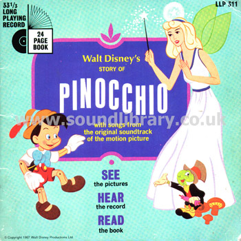 Pinocchio Jean Aubrey UK Issue G/F Sleeve 7" EP Front Sleeve Image
