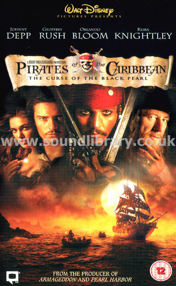 Pirates Of The Caribbean The Curse of the Black Pearl VHS Video Walt Disney D888887 Front Inlay Sleeve