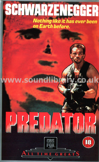 Predator Arnold Schwarzenegger VHS PAL Video CBS Fox Video 1515 Front Inlay Sleeve