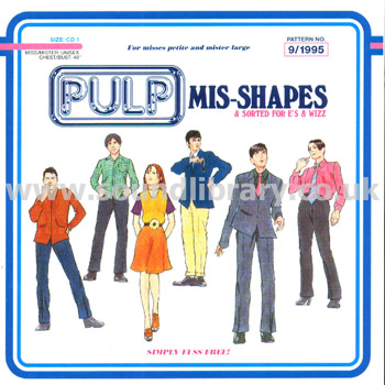 Pulp Mis-Shapes & Sorted For E's & Wizz UK Issue Poster Inlay CDS Island CID 620 Front Inlay Image