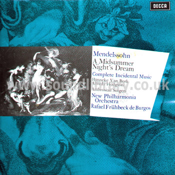 Rafael Fruhbeck De Burgos A Midsummer Night's Dream UK Stereo LP Decca SXL 6404 Front Sleeve Image