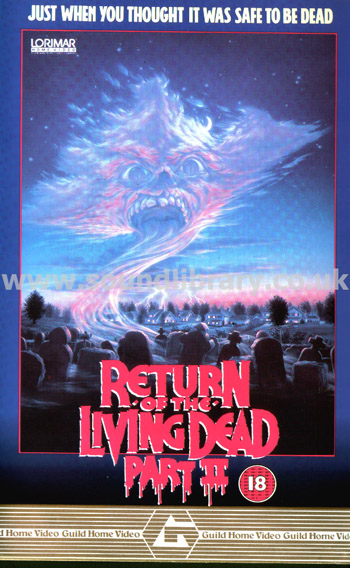 Return Of The Living Dead II James Karen VHS PAL Video Guild 8353 Front Inlay Sleeve