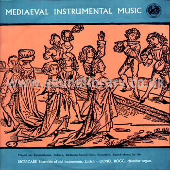 Lionel Rogg Ricercare Ensemble Zurich Mediaeval Instrumental Music LP Oryx ORYX 1509 Front Sleeve Image