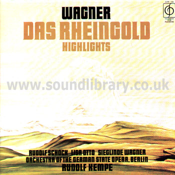 Rudolf Kempe Wagner Das Rheingold UK Issue Stereo LP Classics For Pleasure CFP 109 Front Sleeve Image