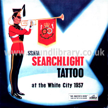 SSAFA Searchlight Tattoo 1957 White City Stadium UK Issue 10" LP HMV DLP 1161 Front Sleeve Image