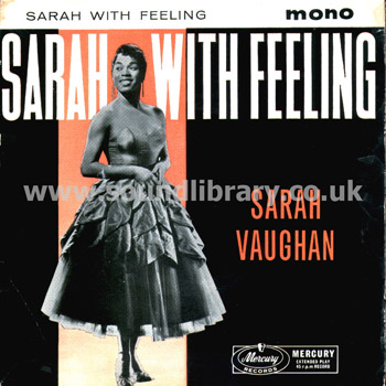 Sarah Vaughan Sarah With Feeling UK Issue Mono 7" EP Mercury ZEP10041 Front Sleeve Image
