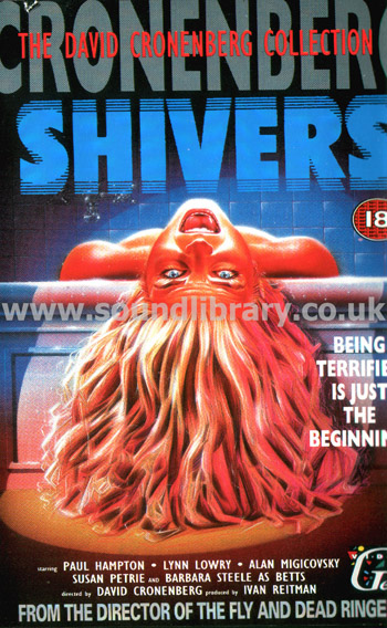 Shivers David Cronenberg VHS PAL Video Video Gems R1464 Front Inlay Sleeve