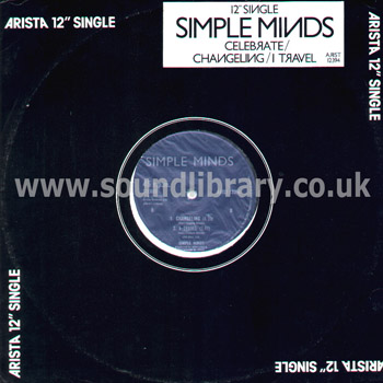 Simple Minds Celebrate UK Issue Stereo 12" Arista ARIST 12394 Sleeve & Label Image