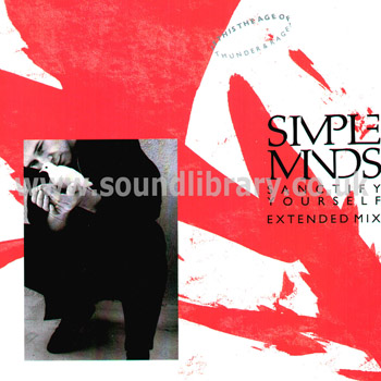 Simple Minds Sanctify Yourself Extended Mix UK Issue 12" Virgin SM 1-12 Front Sleeve Image