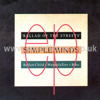 Simple Minds Ballad Of The Streets UK Issue 12" Virgin SMXT3 Front Sleeve Image