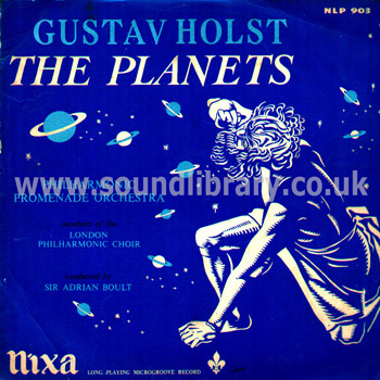 Sir Adrian Boult Holst The Planets UK Issue LP Nixa NPL903 Front Sleeve Image
