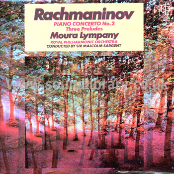 Moura Lympany Rachmaninov Piano Concerto No. 2, Three Preludes UK Stereo LP CFP 167 Front Sleeve Image